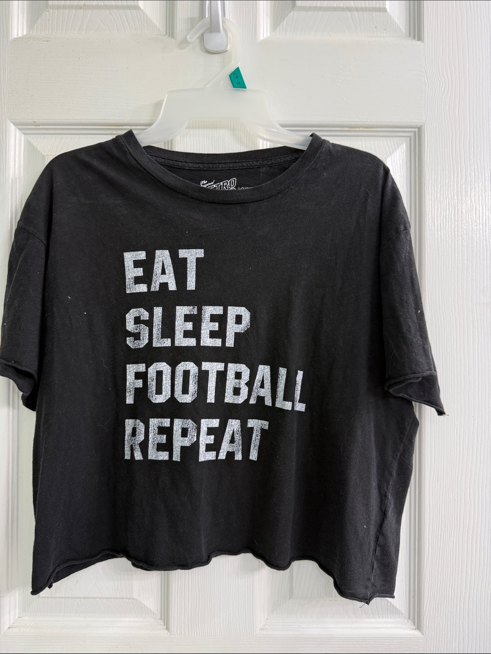 SALE🏈Eat Sleep Football Repeat Black Graphic Tee